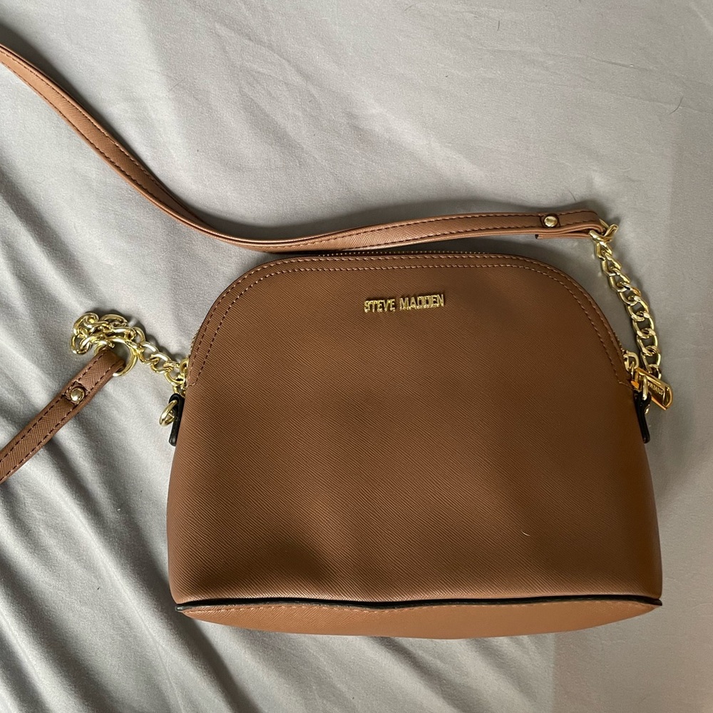 Brown and Gold Steve Madden Purse